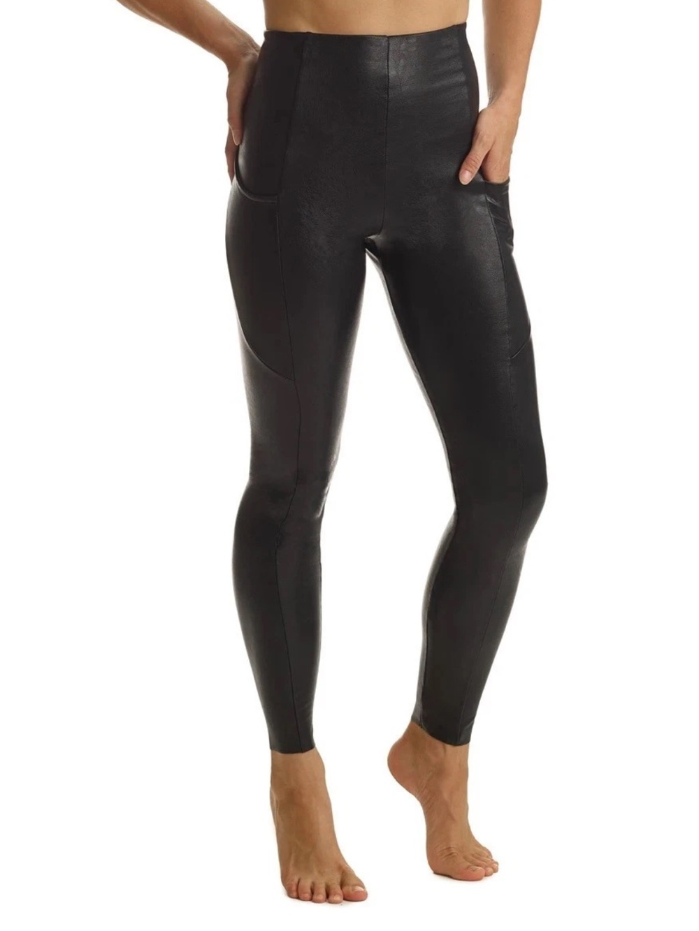 Commando Side Pockets Faux Leather Legging High-Waist S Women’s Black